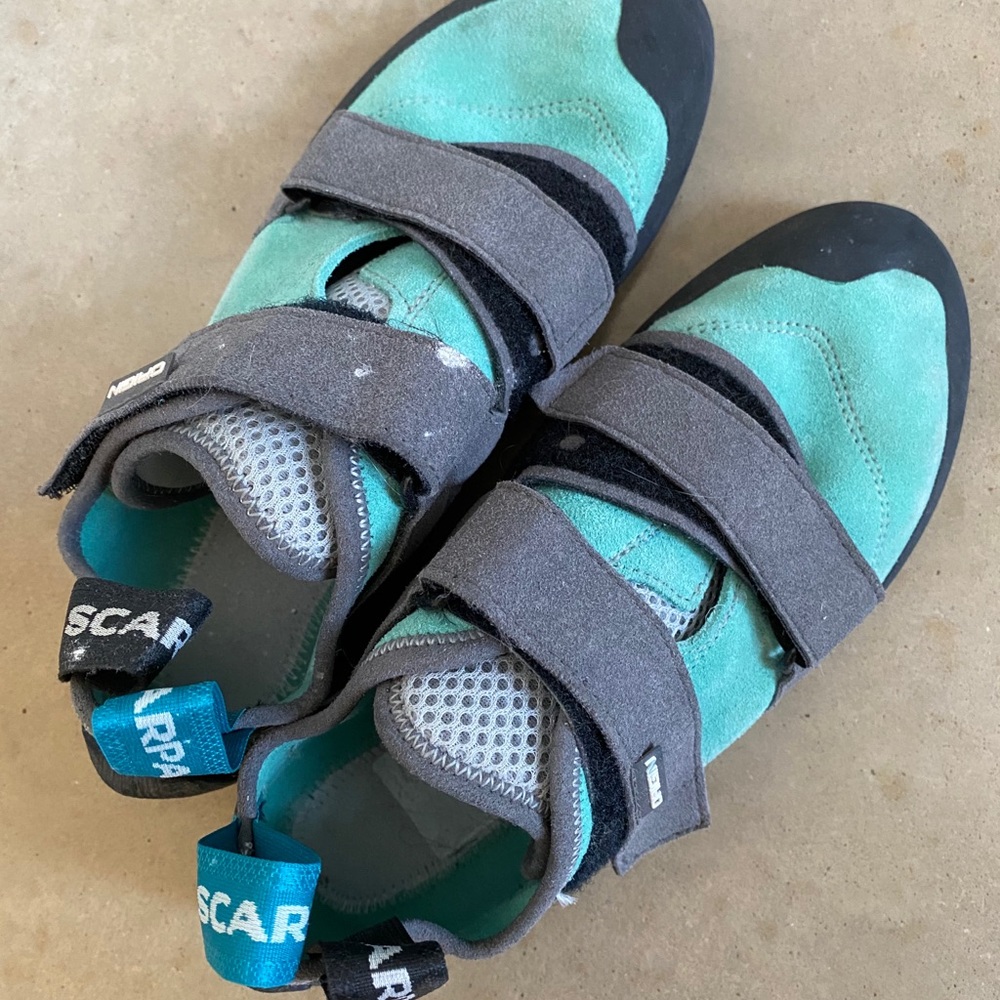 Scarpa indoor rock climbing shoes